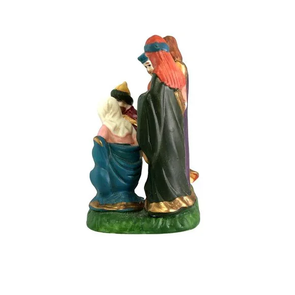 Porcelain Multicolor Nativity Scene 4” Republic Import Co Christmas Collection - Picture 7 of 10